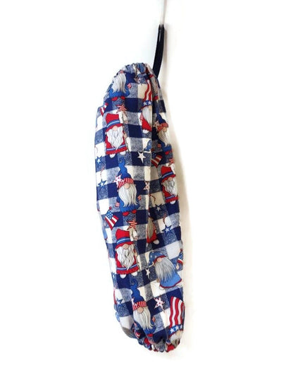 Picnic Fourth of July Gnome Plastic Grocery Bag Holder or Dispenser