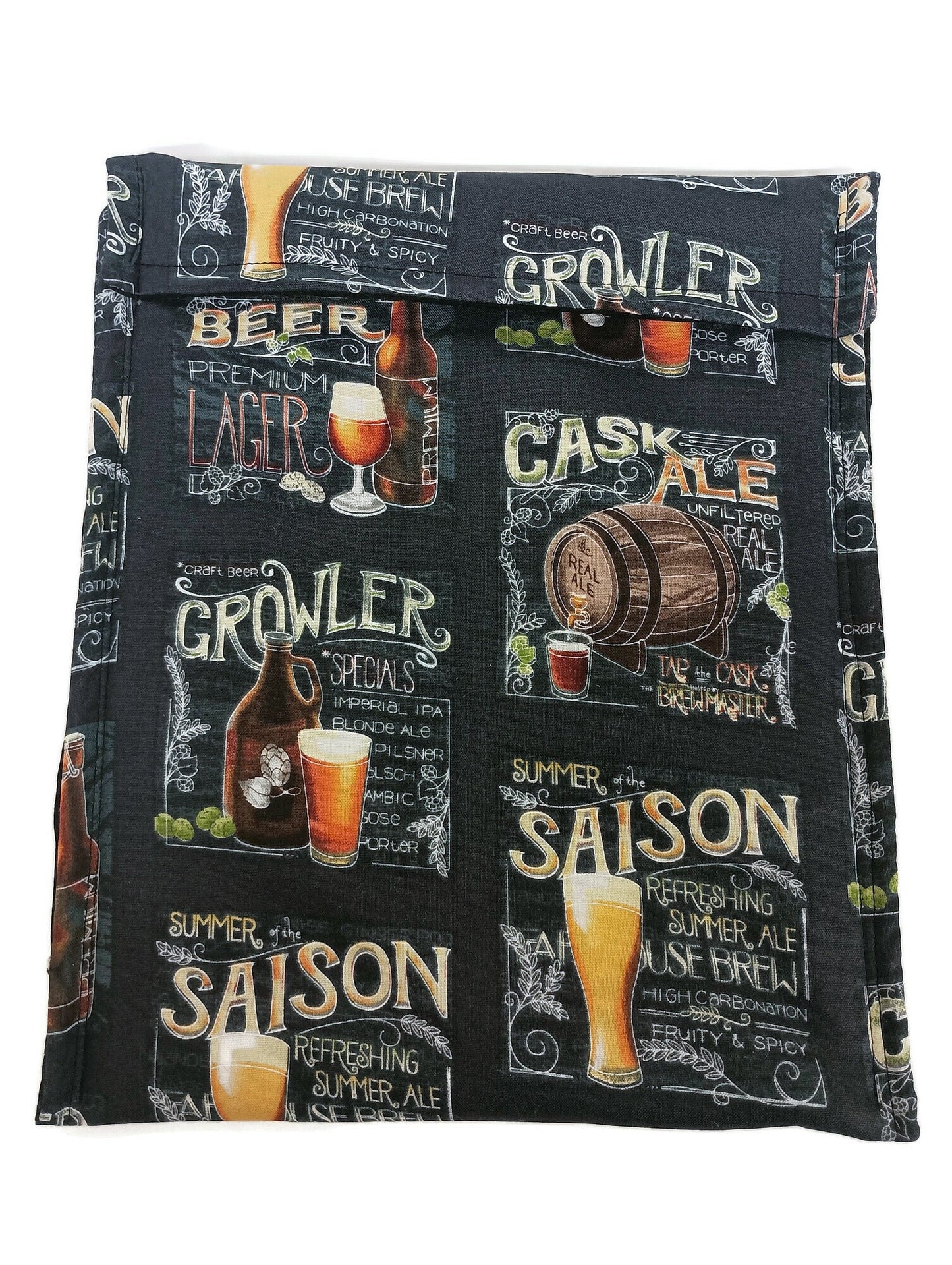 Beer flight Potato Bag, Microwave Safe Potato Bag, Potato Print Potato Bag, All Cotton bag for cooking potatoes, potato sack