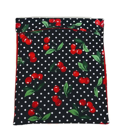 Baked Potato Bag in a  Red Cherry and Polka Dot Fabric Print by Sewuseful Studios