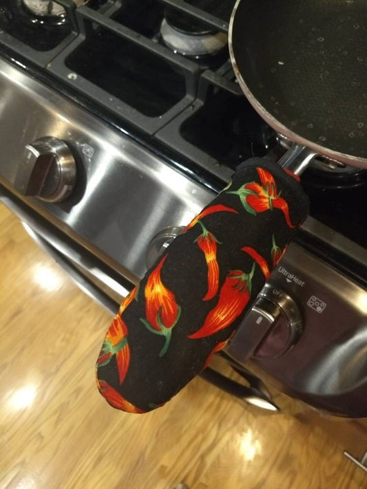 Chili Pepper Cast Iron Skillet Potholder Handle Cover