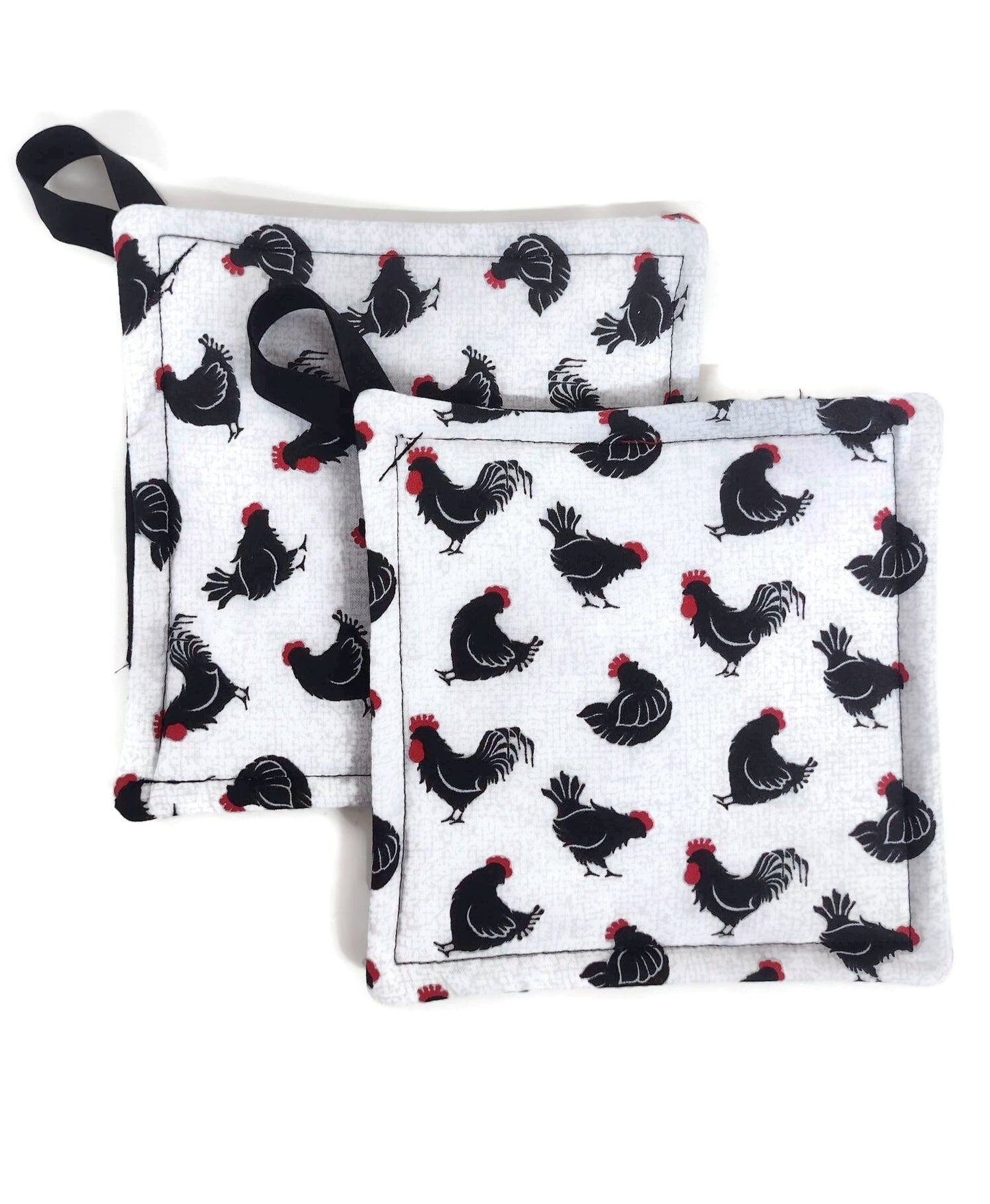 Pot holder for kitchen Pot Holder Set Oven Hot Pad Pot Holder for Cooking or Baking in a Chicken Fabric Print