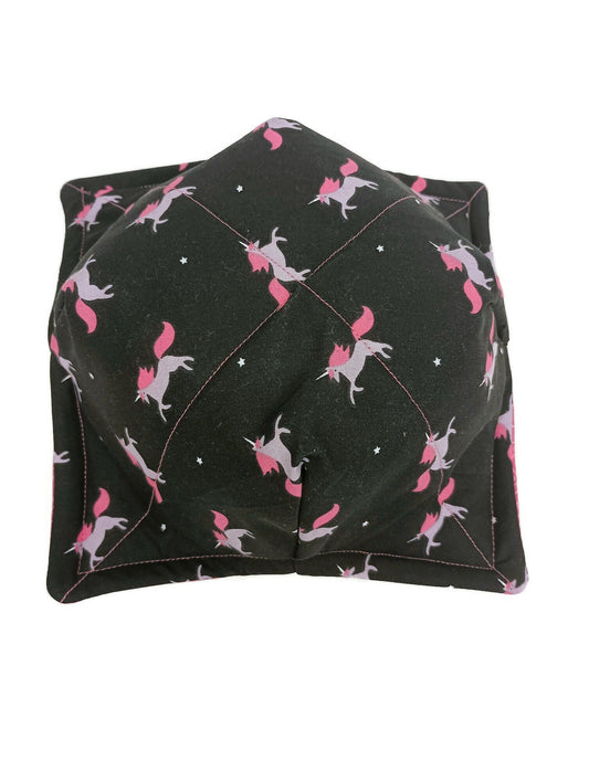 Bowl Cozy Microwave Safe Cotton Soup Hot Bowl Pot Holder in a Dreamy Unicorn and Pink Swirl Fabric Print