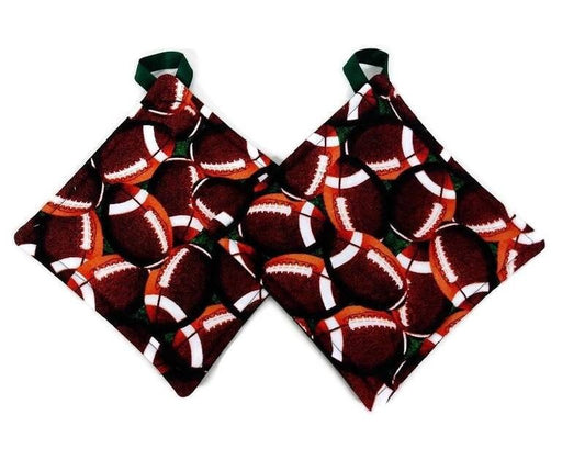 Pot holder for kitchen Pot Holder Set Oven Hot Pad Pot Holder for Cooking or Baking in a Football Fabric Print