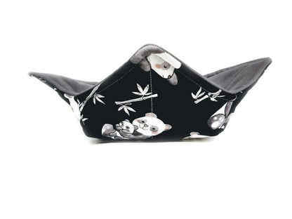 Bowl Cozy Microwave Safe Cotton Hot Soup Bowl Potholder in a Panda and Bamboo print
