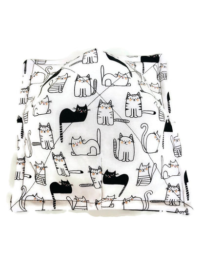 Bowl Cozy Quilted Cotton Microwave Safe Black and White Cat