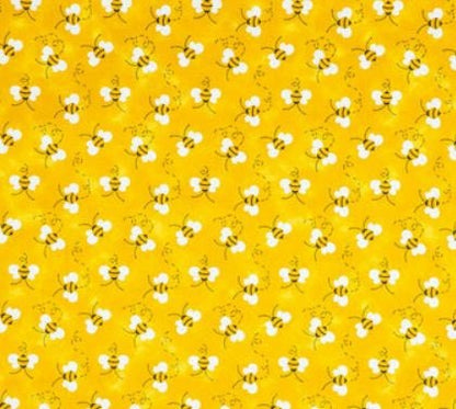 Potato Bag in a Yellow Honey bee Fabric Print by Sewuseful Studios LLC