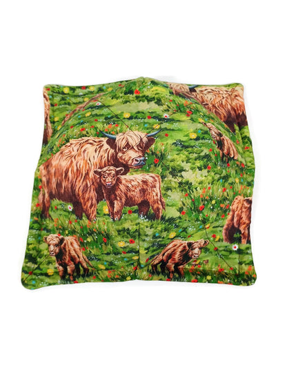 Bowl Cozy Quilted Cotton Microwave Safe Highland Cow